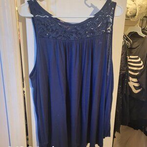 Xl blue tank blouse
